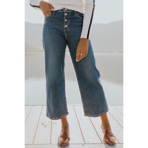 Levis Mile High Cropped Wide Leg Jeans 